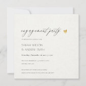EENVOUDIGE ELEGANT GOLD KRAFT TYPOGRAPHY Verloving Kaart (Voorkant)