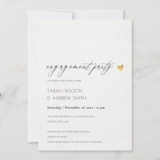 EENVOUDIGE ELEGANT GOLD KRAFT TYPOGRAPHY VERLOVING KAART (Voorkant)