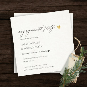 EENVOUDIGE ELEGANT GOLD KRAFT TYPOGRAPHY Verloving Kaart