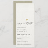 EENVOUDIGE ELEGANT GOLD KRAFT TYPOGRAPHY Verloving Kaart (Voorkant / Achterkant)