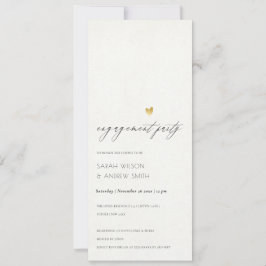EENVOUDIGE ELEGANT GOLD KRAFT TYPOGRAPHY Verloving Kaart