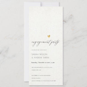 EENVOUDIGE ELEGANT GOLD KRAFT TYPOGRAPHY Verloving Kaart