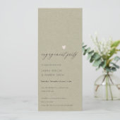 EENVOUDIGE ELEGANT GOLD KRAFT TYPOGRAPHY Verloving Kaart (Staand voorkant)