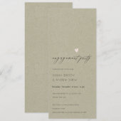 EENVOUDIGE ELEGANT GOLD KRAFT TYPOGRAPHY Verloving Kaart (Voorkant / Achterkant)