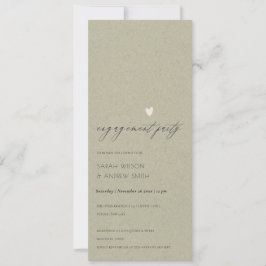 EENVOUDIGE ELEGANT GOLD KRAFT TYPOGRAPHY Verloving Kaart