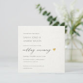 EENVOUDIGE ELEGANT GOLD KRAFT TYPOGRAPHY WEDDING KAART (Staand voorkant)
