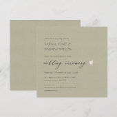 EENVOUDIGE ELEGANT GOLD KRAFT TYPOGRAPHY WEDDING KAART (Voorkant / Achterkant)