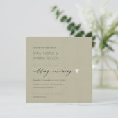 EENVOUDIGE ELEGANT GOLD KRAFT TYPOGRAPHY WEDDING KAART (Staand voorkant)