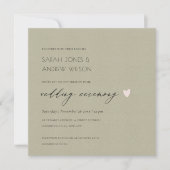 EENVOUDIGE ELEGANT GOLD KRAFT TYPOGRAPHY WEDDING KAART (Voorkant)