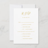 Eenvoudige Elegant Gold Menu Keuze RSVP-kaart (Voorkant)