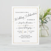 Eenvoudige Elegant Gold Minimal Script Weduwfoto I Kaart (Staand voorkant)