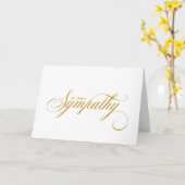 Eenvoudige Elegant Gold Script Sympathy Card Kaart (Gele Bloem)