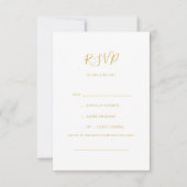 Eenvoudige Elegant Gold Song Request RSVP-kaart RSVP Kaartje (Voorkant)