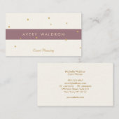 Eenvoudige Elegant Gold Star-scanner — wit Visitekaartje (Voorkant / Achterkant)