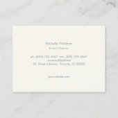 Eenvoudige Elegant Gold Star-scanner — wit Visitekaartje (Achterkant)