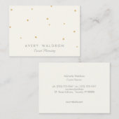 Eenvoudige Elegant Gold Star-scanner — wit Visitekaartje (Voorkant / Achterkant)