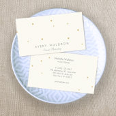Eenvoudige Elegant Gold Stars Event Planner Cream Visitekaartje