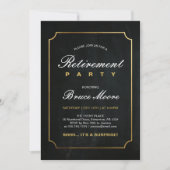 Eenvoudige Elegant Gold Surprise Retirement Party Kaart (Voorkant)