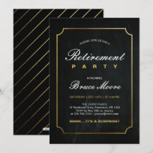 Eenvoudige Elegant Gold Surprise Retirement Party