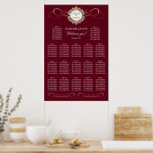 Eenvoudige Elegant Gold Swirl Black Wedding Po Poster (Keuken)