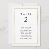 Eenvoudige Elegant Gold Table Twee Aangepaste Kaar Kaart (Voorkant)