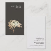 Eenvoudige Elegant Gold Tree Logo Visitekaartje (Voorkant / Achterkant)