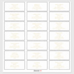 Eenvoudige Elegant Gold Wedding Guest Adresetikett Sticker<br><div class="desc">Deze eenvoudige elegante goudbruidgastadresetiketten zijn perfect voor je moderne,  minimalistische blanken en goud. Het ontwerp biedt een minimaal hedendaags goudlettertype dat vergezeld gaat van een formele kalligrafie. Houd het zoals is,  of verkies om het met uw eigen kunstwerk of foto's te personaliseren!</div>