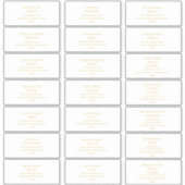 Eenvoudige Elegant Gold Wedding Guest Adresetikett Sticker (Voorkant)