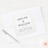 Eenvoudige Elegant Gold Wedding Hand Sanitizer Cov Vierkante Sticker (Envelop)