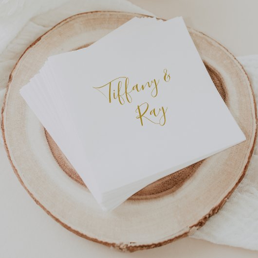 Eenvoudige Elegant Gold Wedding Napkins Servet