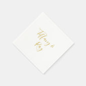 Eenvoudige Elegant Gold Wedding Napkins Servet (Hoek)