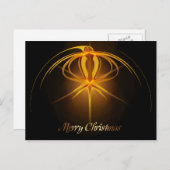Eenvoudige Elegant Golden Advent Star Merry Kerstm Feestdagenkaart (Voorkant / Achterkant)