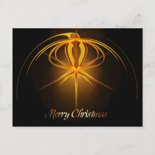 Eenvoudige Elegant Golden Advent Star Merry Kerstm Feestdagenkaart