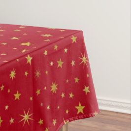Eenvoudige Elegant Golden Cute Festive Red Kerstmi Tafelkleed