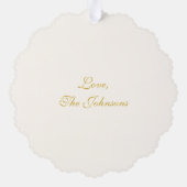 Eenvoudige Elegant Goud Papier Ornament Kaart (Achterkant)