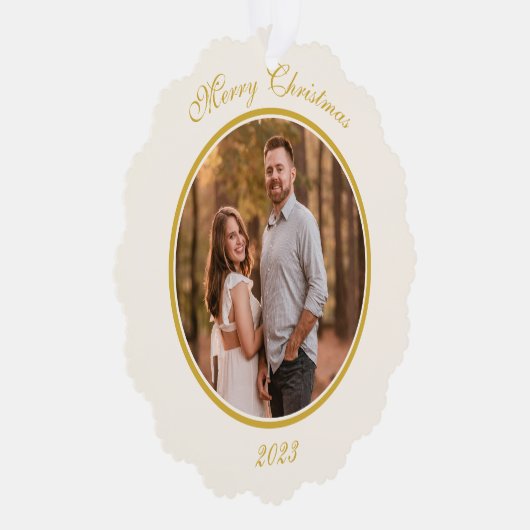 Eenvoudige Elegant Goud Papier Ornament Kaart (Rechts)