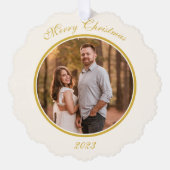 Eenvoudige Elegant Goud Papier Ornament Kaart (Voorkant)