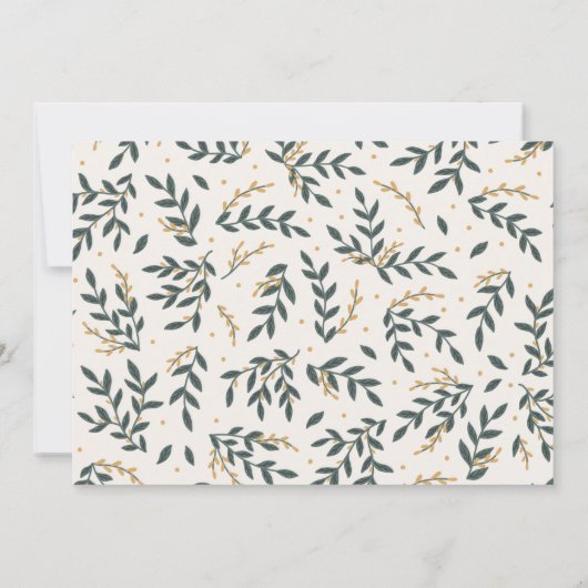 Eenvoudige Elegant Gouden Foto Lijst Kerst Kaart (Achterkant)