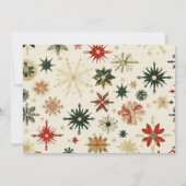 Eenvoudige Elegant Gouden Sneeuwvlokken één foto Feestdagenkaart (Achterkant)