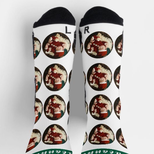 Eenvoudige Elegant Grappige Kerstfoto Sokken (Top)