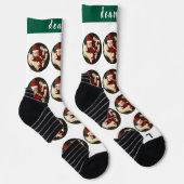 Eenvoudige Elegant Grappige Kerstfoto Sokken (Rechts)