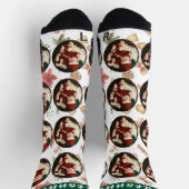 Eenvoudige Elegant Grappige Kerstfoto Sokken (Top)