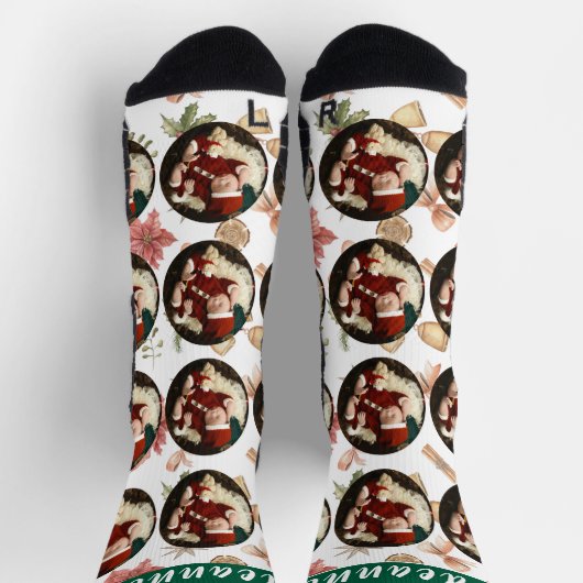 Eenvoudige Elegant Grappige Kerstfoto Sokken (Top)