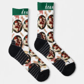 Eenvoudige Elegant Grappige Kerstfoto Sokken (Rechts)