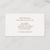 Eenvoudige Elegant Green Bamboo Natuur Health Spa Visitekaartje (Achterkant)