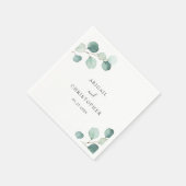 Eenvoudige Elegant Greenery Rustic Eucalyptus Wedd Servet (Hoek)