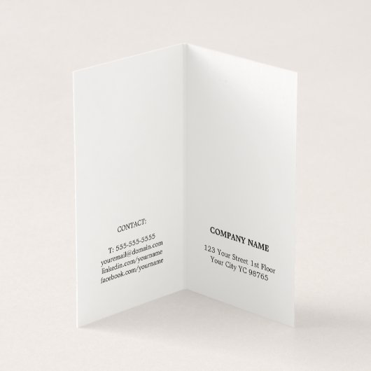 Eenvoudige Elegant Grey Faux Gold Stripe Consultan Visitekaartje (Binnen)