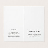 Eenvoudige Elegant Grey Faux Gold Stripe Consultan Visitekaartje (Binnenkant ongevouwen)