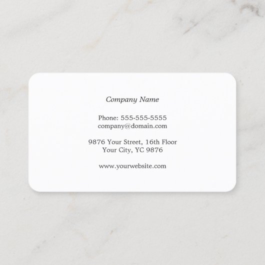 Eenvoudige Elegant Grey Faux Silver Line Attorney Visitekaartje (Achterkant)