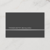 Eenvoudige Elegant Grey Faux Silver Line Attorney Visitekaartje (Voorkant)